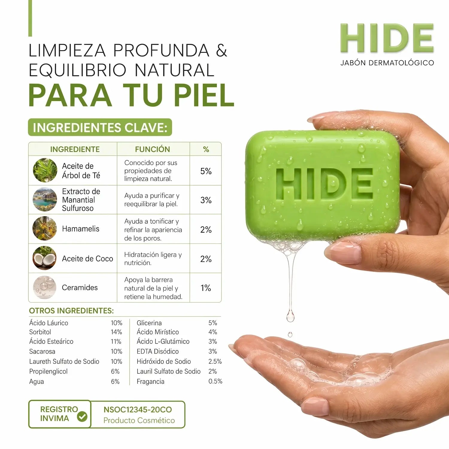 HIDE® - Jabón antifúngico